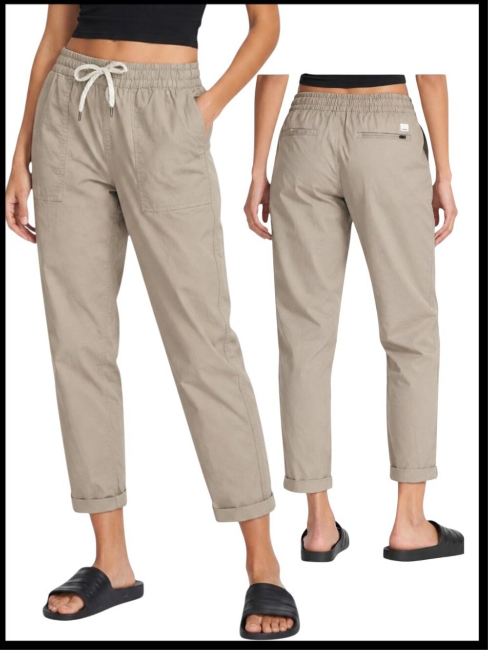 Vuori Vintage Ripstop Pants Beige Tan DuraTerra Tapered L